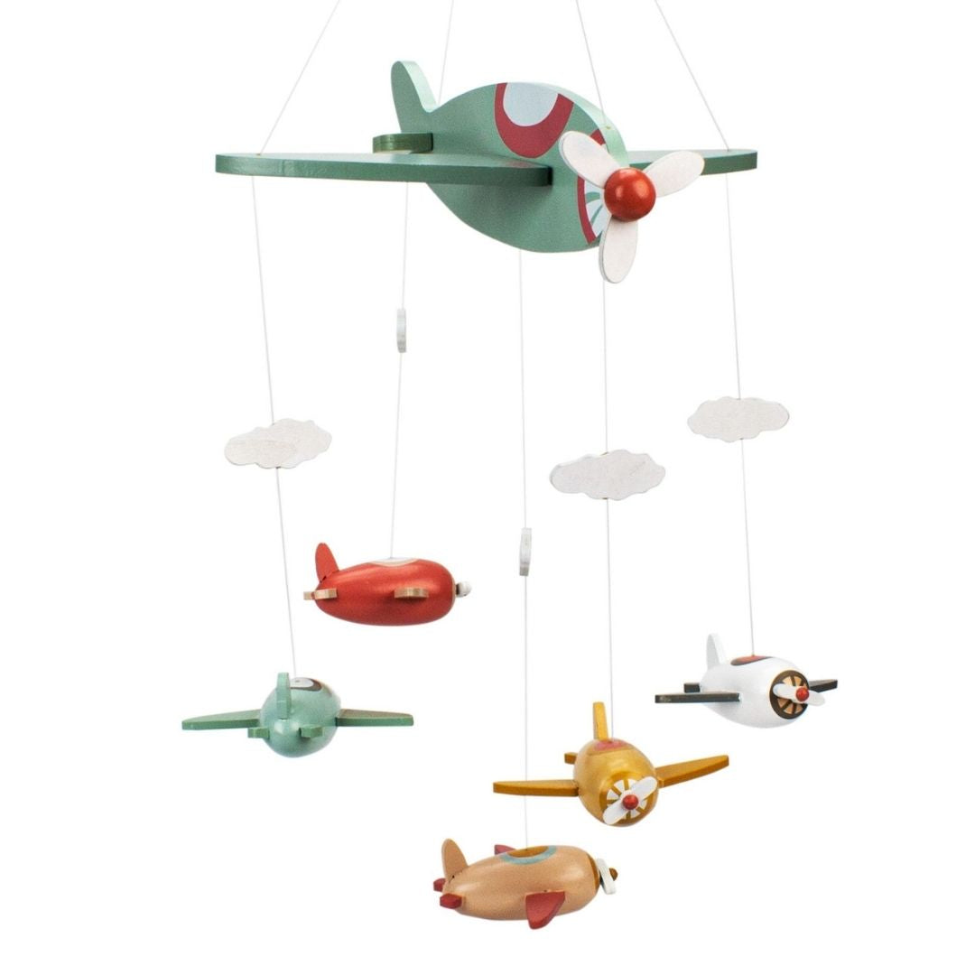 Mobile mit Flugzeugen für Babys mit Drehautomatik und Musik