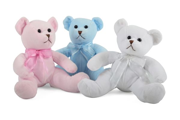 Teddybären in Rosa , Blau & Weiß