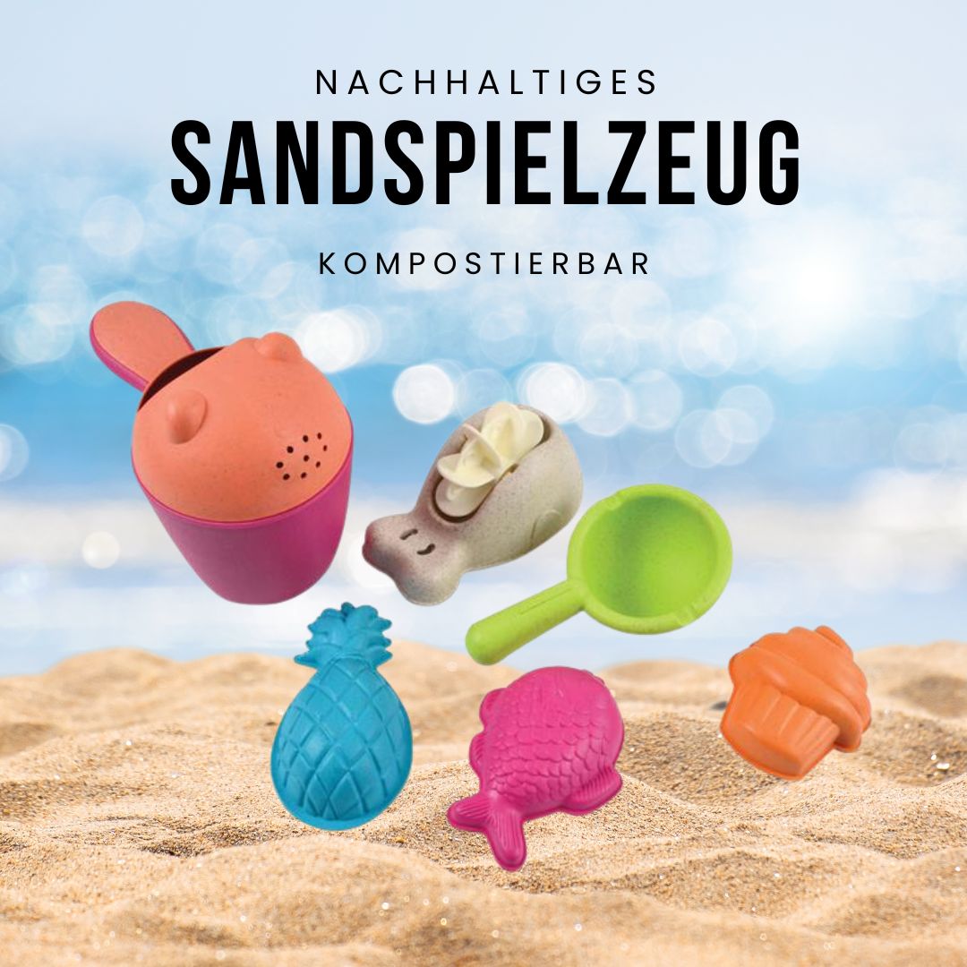 Magni Strandspielzeug & Sandspielzeug aus nachhaltigem aus Weizenstroh mit 6 Teilen