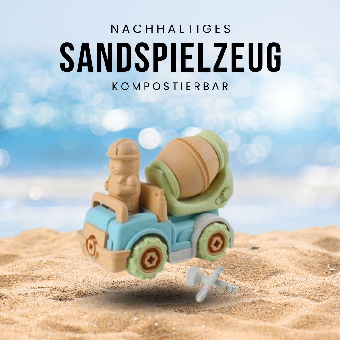 Strandspielzeug & Sandspielzeug aus nachhaltigem kompostierbarem Weizenstroh - Betonmischer
