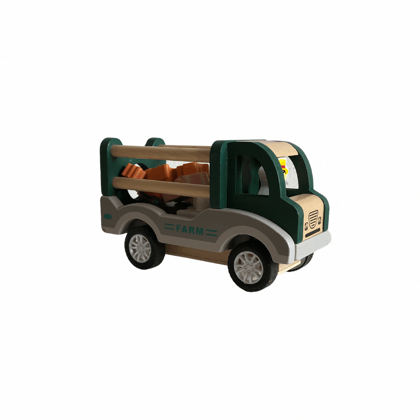 Holzspielauto Bauernhof Tiere